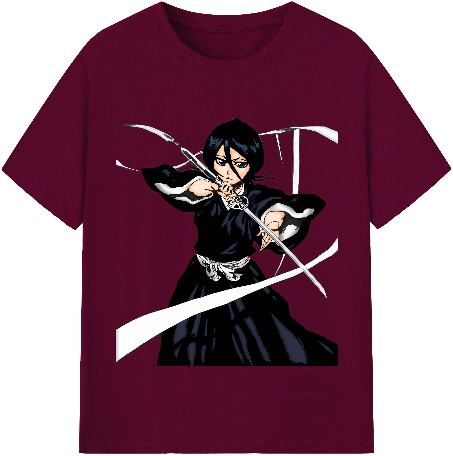 （画像用） ブリーチ 朽木ルキア BLEACH Kuchiki Rukia レディースカジュアルプリントTシャツ（綿100％）